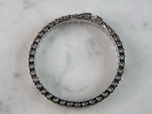 Load image into Gallery viewer, Womens Vintage Estate Sterling Silver CZ Eternity Pendant 4.5g E2555