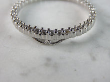 Load image into Gallery viewer, Womens Vintage Estate Sterling Silver CZ Eternity Pendant 4.5g E2555