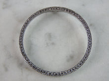Load image into Gallery viewer, Womens Vintage Estate Sterling Silver CZ Eternity Pendant 2.5g E2556