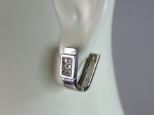 Load image into Gallery viewer, Womens Vintage Estate Sterling Silver CZ Earrings 5.1g E2562