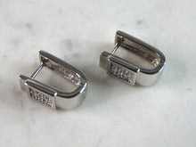 Load image into Gallery viewer, Womens Vintage Estate Sterling Silver CZ Earrings 5.1g E2562