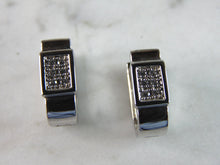 Load image into Gallery viewer, Womens Vintage Estate Sterling Silver CZ Earrings 5.1g E2562