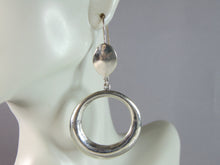 Load image into Gallery viewer, Womens Vintage Estate Sterling Silver Modernist Dangle Earrings 9.3g E2579