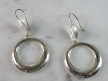 Load image into Gallery viewer, Womens Vintage Estate Sterling Silver Modernist Dangle Earrings 9.3g E2579
