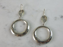Load image into Gallery viewer, Womens Vintage Estate Sterling Silver Modernist Dangle Earrings 9.3g E2579