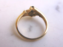 Load image into Gallery viewer, Womens Vintage Estate 14k Yellow Gold Sapphire &amp; Smoky Quartz Ring 3.9g E2592