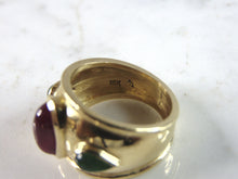 Load image into Gallery viewer, Womens Vintage Estate 18k Yellow Gold Modernist Ring 12.1g E2603