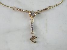 Load image into Gallery viewer, Womens Vintage Estate 14K Yellow Gold Dolphin Bracelet 3.4g  E2605