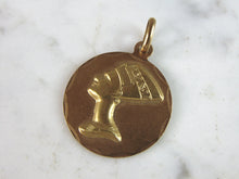 Load image into Gallery viewer, Womens Vintage Estate 18K Yellow Gold Pharaoh Pendant 5.3g E2608