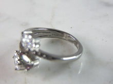 Load image into Gallery viewer, Womens Vintage Estate Sterling Silver Modernist CZ Ring 3.4g E2609