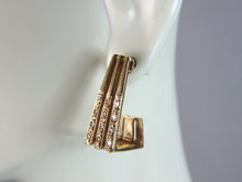 Load image into Gallery viewer, Womens Vintage Estate 14K Yellow Gold Diamond Earrings 7g E2612