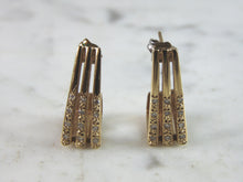 Load image into Gallery viewer, Womens Vintage Estate 14K Yellow Gold Diamond Earrings 7g E2612