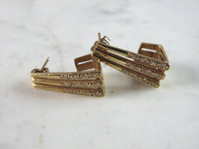 Load image into Gallery viewer, Womens Vintage Estate 14K Yellow Gold Diamond Earrings 7g E2612