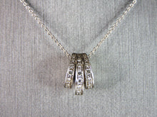 Load image into Gallery viewer, Womens Vintage Estate 18k White Gold &amp; Diamonds Modernist Pendant Necklace 4.7g E2616