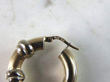 Load image into Gallery viewer, Womens Vintage Estate 14K Yellow Gold Modernist Hoop Earrings, 8.1g E2620