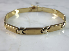 Load image into Gallery viewer, Womens Vintage Estate 14K Yellow Gold Modernist Bracelet 10.1g  E2621