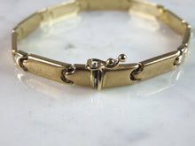 Load image into Gallery viewer, Womens Vintage Estate 14K Yellow Gold Modernist Bracelet 10.1g  E2621