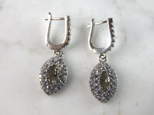 Load image into Gallery viewer, Womens Estate Sterling Silver Citrine Dangle Earrings 5.5g E2648