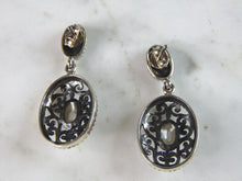 Load image into Gallery viewer, Womens Vintage Estate Sterling Silver M.O.P.  Earrings 5.4g E2651