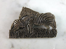 Load image into Gallery viewer, Womens Vintage Estate Sterling Silver Zebra Brooch 13.9g E2670