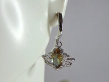 Load image into Gallery viewer, Womens Estate Sterling Silver Citrine Dangle Earrings 4.2g E2672