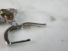 Load image into Gallery viewer, Womens Estate Sterling Silver Citrine Dangle Earrings 4.2g E2672