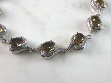 Load image into Gallery viewer, Womens Vintage Estate Sterling Silver Modernist Citrine Bracelet 15.4g E2692