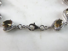 Load image into Gallery viewer, Womens Vintage Estate Sterling Silver Modernist Citrine Bracelet 15.4g E2692