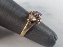 Load image into Gallery viewer, Womens Vintage Estate 10k Gold Amethyst Ring 2.7g E2728