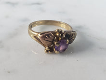Load image into Gallery viewer, Womens Vintage Estate 10k Gold Amethyst Ring 2.7g E2728