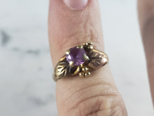 Load image into Gallery viewer, Womens Vintage Estate 10k Gold Amethyst Ring 2.7g E2728