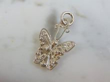 Load image into Gallery viewer, Womens Vintage Estate Sterling Silver Butterfly Charm Pendant 1.6g #E2804