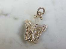 Load image into Gallery viewer, Womens Vintage Estate Sterling Silver Butterfly Charm Pendant 1.6g #E2804