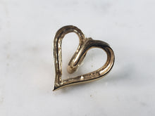 Load image into Gallery viewer, Womens Vintage Estate 10K Gold Heart Diamond Pendant 2.2g E2849