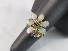 Load image into Gallery viewer, Womens Vintage Estate 14k Gold Opal &amp; Diamond Ring 5.0g E2852