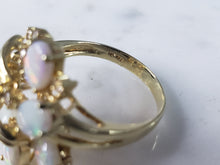 Load image into Gallery viewer, Womens Vintage Estate 14k Gold Opal &amp; Diamond Ring 5.0g E2852