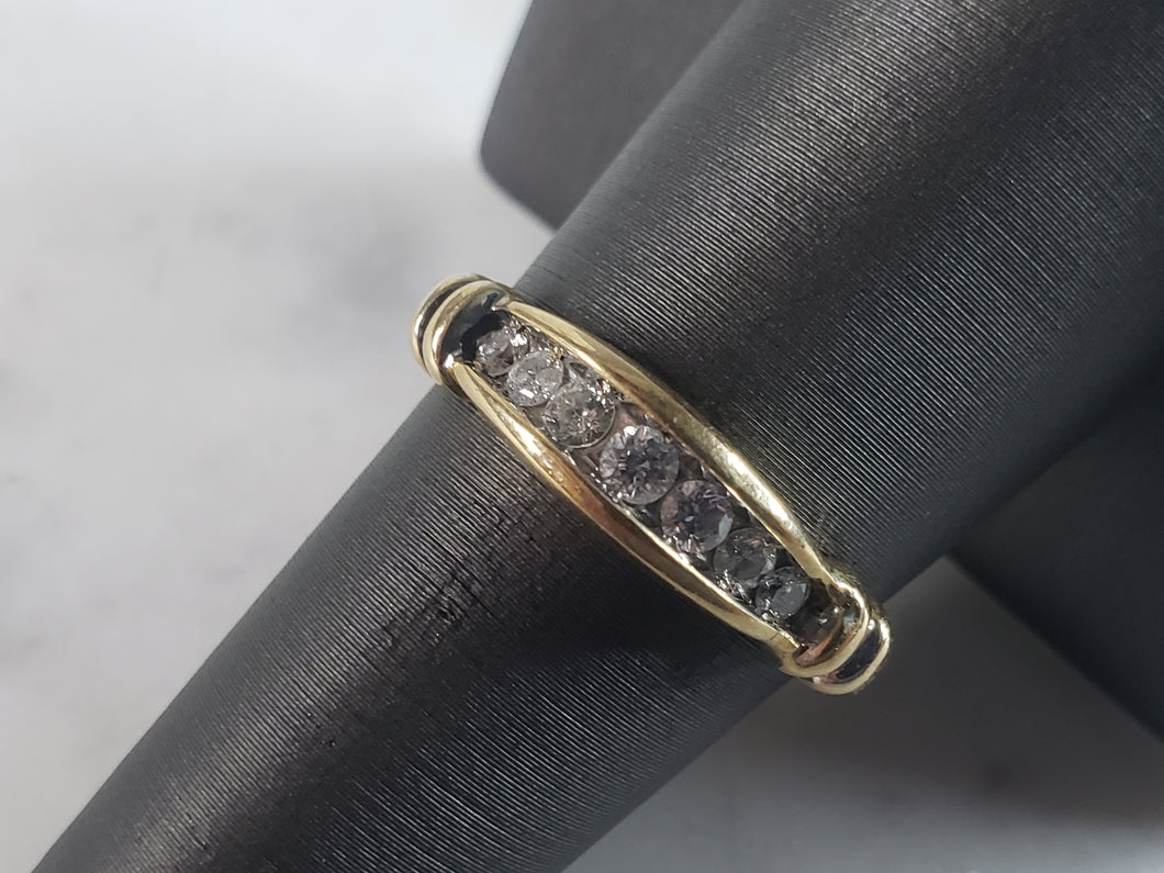Womens Vintage Estate 14k Gold Keepsake Diamond Ring 4.0g E2931