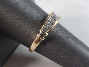 Womens Vintage Estate 14k Gold Keepsake Diamond Ring 4.0g E2931