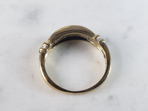Womens Vintage Estate 14k Gold Keepsake Diamond Ring 4.0g E2931