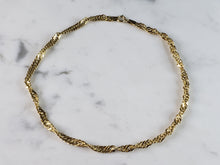 Load image into Gallery viewer, Womens Vintage Estate 14K Gold Twisted Italian Anklet Bracelet, 2.8g E2952