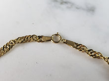 Load image into Gallery viewer, Womens Vintage Estate 14K Gold Twisted Italian Anklet Bracelet, 2.8g E2952