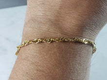 Load image into Gallery viewer, Womens Vintage Estate 14K Gold Twisted Italian Anklet Bracelet, 2.8g E2952