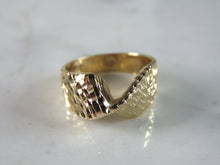 Load image into Gallery viewer, Womens Vintage Estate 14k Yellow Gold Modernist Ring 4g E2969