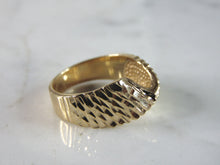 Load image into Gallery viewer, Womens Vintage Estate 14k Yellow Gold Modernist Ring 4g E2969