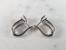 Load image into Gallery viewer, Womens Vintage Estate Sterling Silver CZ Earrings 4.3g E2980