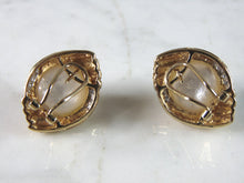 Load image into Gallery viewer, Womens Vintage Estate 14K Yellow Gold Diamond Pearl Earrings 10.4g E2983