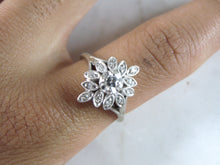 Load image into Gallery viewer, Womens Vintage Estate 14K White Gold Diamond Ring, 5.3g E2985