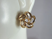 Load image into Gallery viewer, Womens Vintage Estate 14K Yellow Gold Modernist Earrings 2.1g E2996