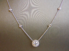 Load image into Gallery viewer, Women&#39;s Vintage Estate 14K White Gold 2ct Diamond Italian Necklace 4.0g E3057