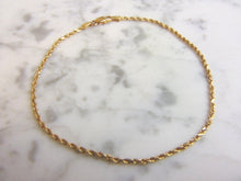 Load image into Gallery viewer, Womens Vintage Estate 14K Yellow Gold Fine Rope Bracelet 4.2g E3058